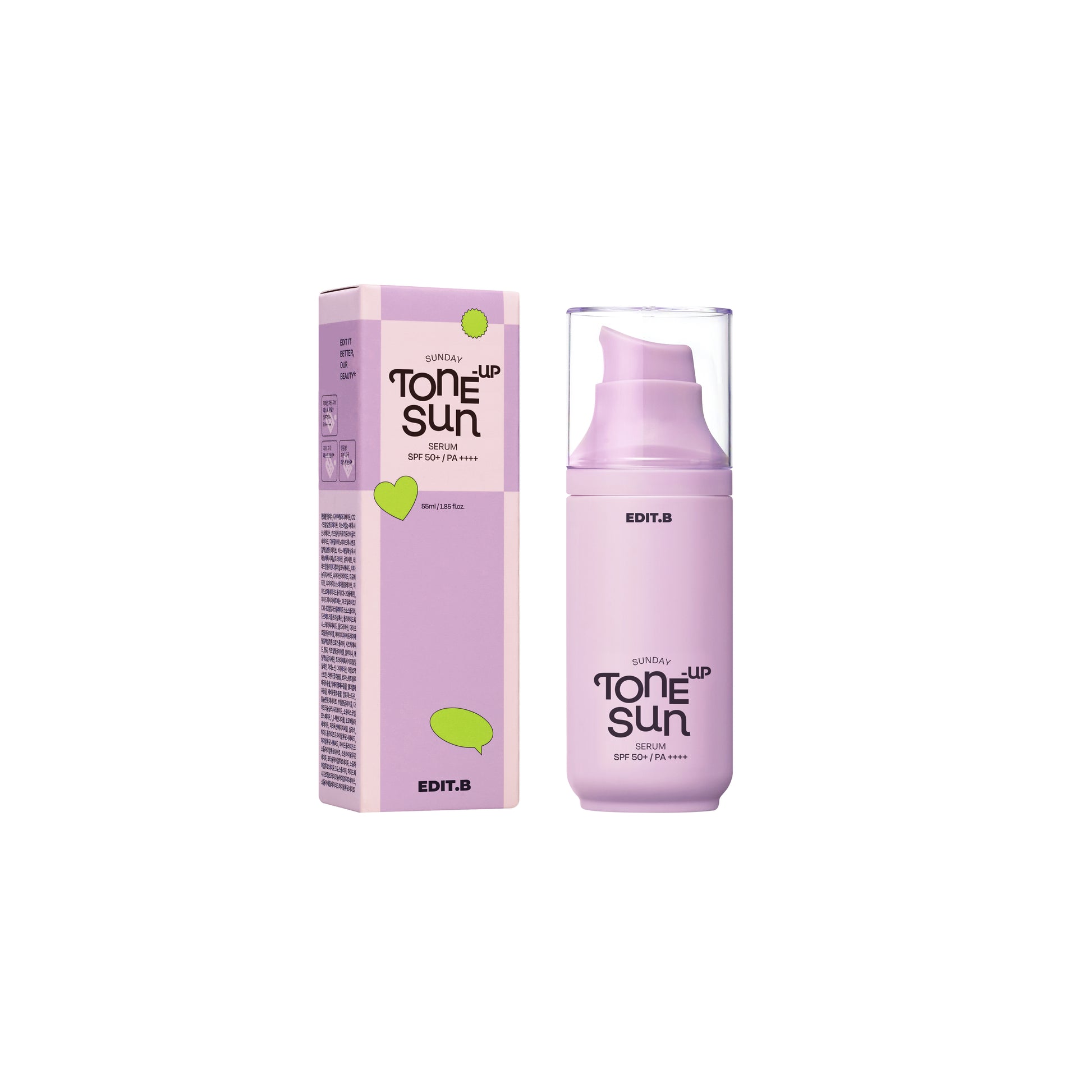 EDIT.B The Sunday Tone-Up Sun Serum (55ml) - K Beauty On